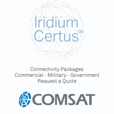 Click the Request a Quote link below to connect your equipment to Iridium CERTUS through SD Land and Mobile or COMSAT